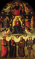 La Vierge en majesté, avec des anges et des saints (retable de Vallombrosa)